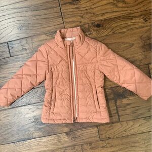 Copper Key Coral Quilted Girls Jacket